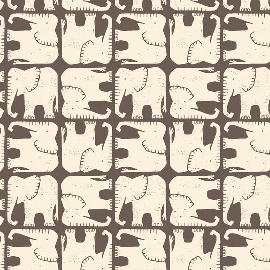 Cotton + Steel | Loes Van Oosten | Rising Sun | Jolly Elephant | LV900-WI1