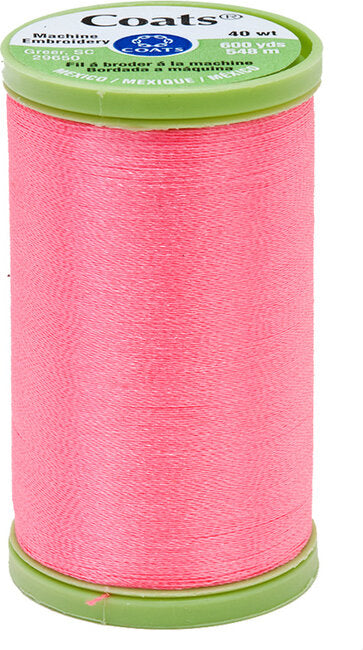 Coats & Clark | Machine Embroidery Thread | 40wt 100% Trilabal Polyester | 600yds