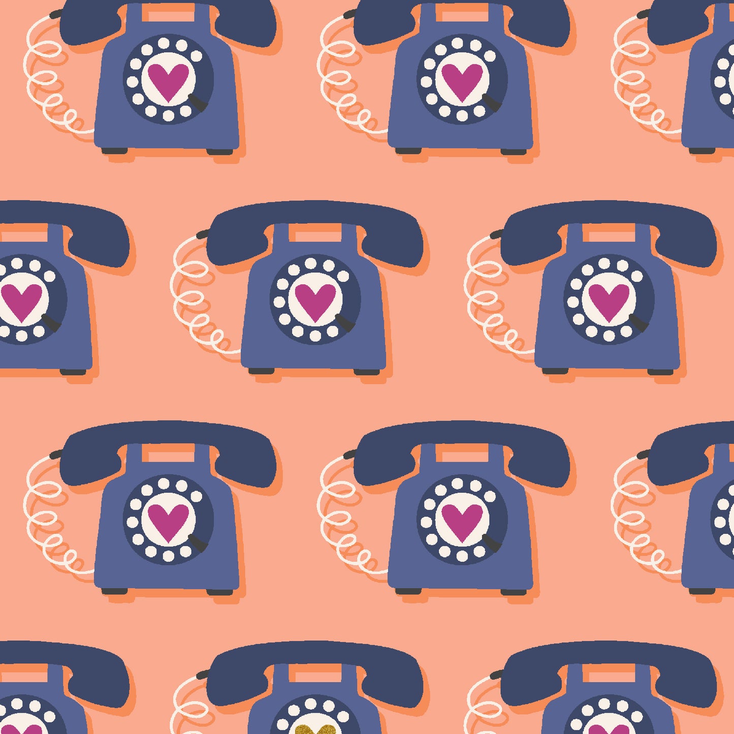 Cotton + Steel | Megan Kampa | East Coast | Speed Dial | Rusty Rose Metallic | MK103-DR1M