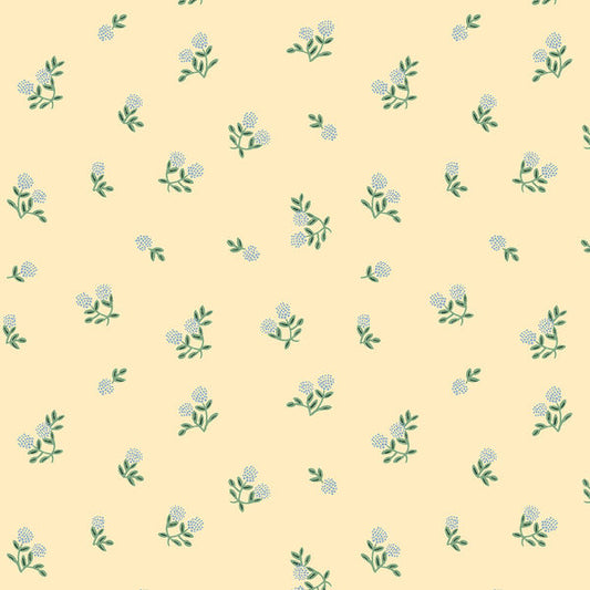Ditsy Hydrangea Butter Home Sweet Home fabric by Rifle Paper Co.