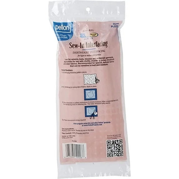 Pellon | Lightweight Sew-In interfacing | 15" x 3 yds