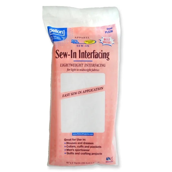 Pellon | Lightweight Sew-In interfacing | 15" x 3 yds