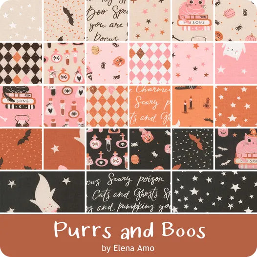 Moda | Purrs and Boos | Elena Amo  Fat Quarter Bundle | 27 Fat Quarters