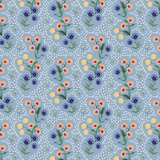 Poppy Slate Home Sweet Home fabric by Rifle Paper Co.