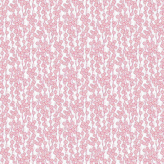 Quilting in Bloom - Floral Stripe Pink Multi Fabric by Lorelai Kuecker for Northcott