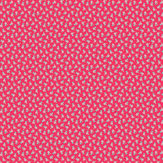 Quilting in Bloom - Blossom Toss Red Multi Fabric by Lorelai Kuecker for Northcott