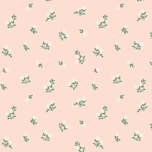 Ditsy Hydrangea Pink Home Sweet Home fabric by Rifle Paper Co.