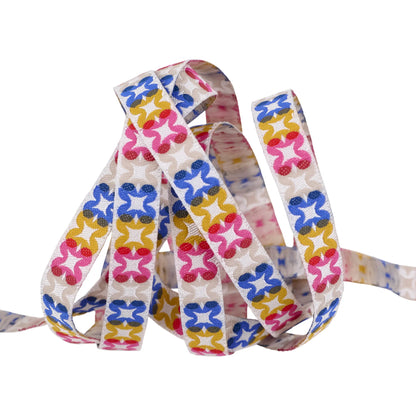 Ribbon | Flower Plaid in Blue | Woodland Park | Rashida Coleman Hale | 3/8"