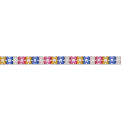 Ribbon | Flower Plaid in Blue | Woodland Park | Rashida Coleman Hale | 3/8"
