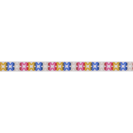 Ribbon | Flower Plaid in Blue | Woodland Park | Rashida Coleman Hale | 3/8"