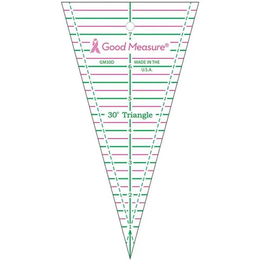 Good Measure 30 degree triangle ruler with a cause