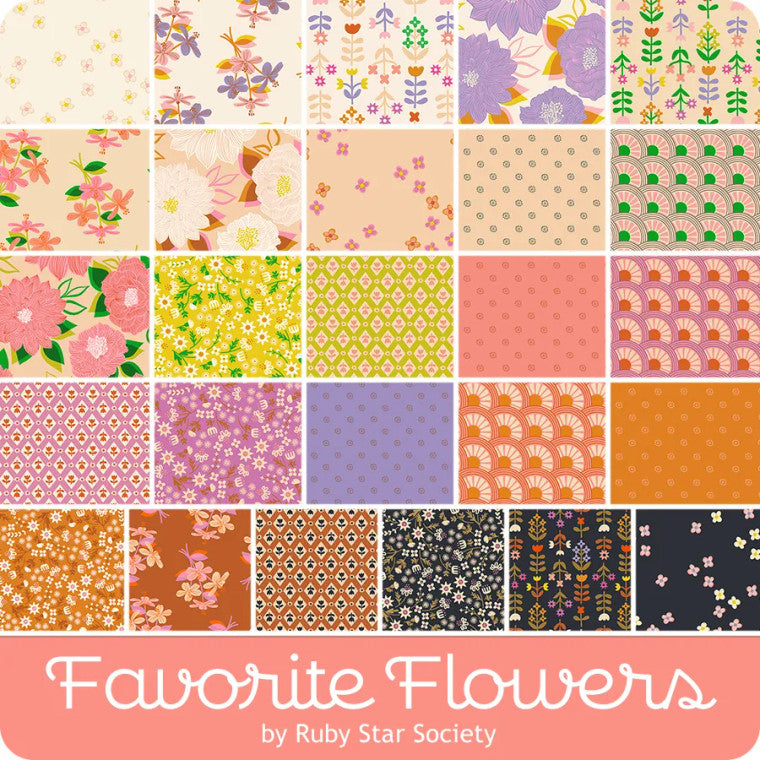 Ruby Star | Favorite Flower | Layer Cake | 42PC