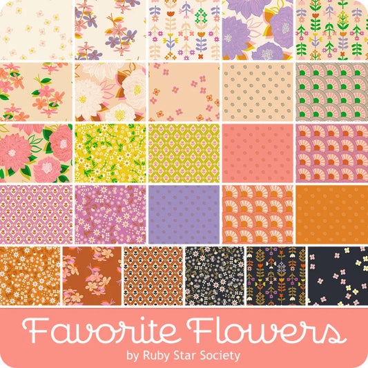 Ruby Star | Favorite Flower | Layer Cake | 42PC