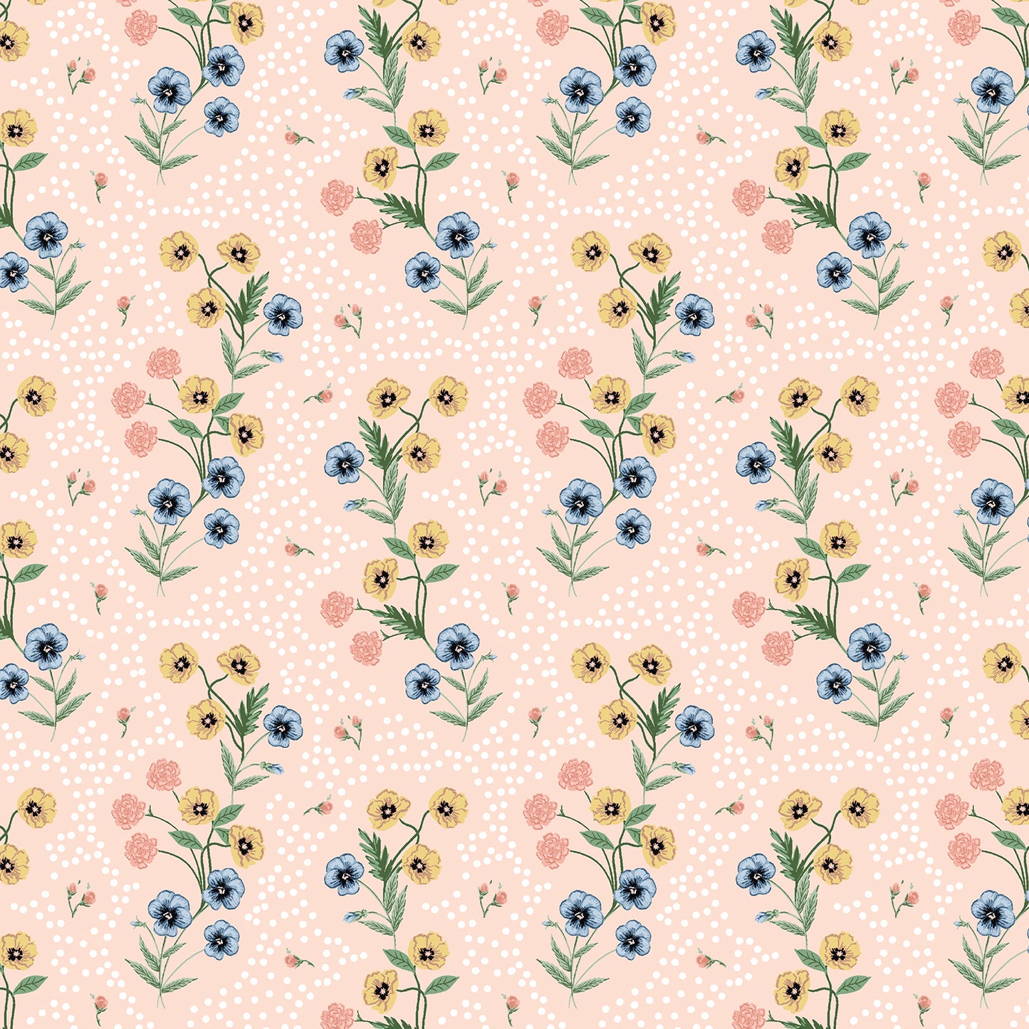 Poppy Pink Home Sweet Home fabric by Rifle Paper Co.