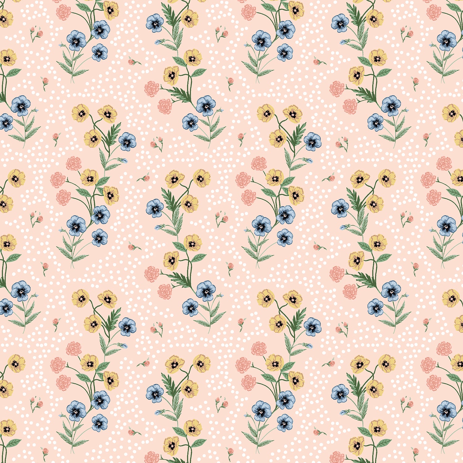 Poppy Pink Home Sweet Home fabric by Rifle Paper Co.