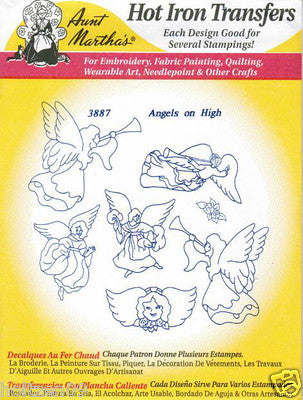 Aunt Martha’s | Embroidery Transfer Pattern | #3887 | Angels on High