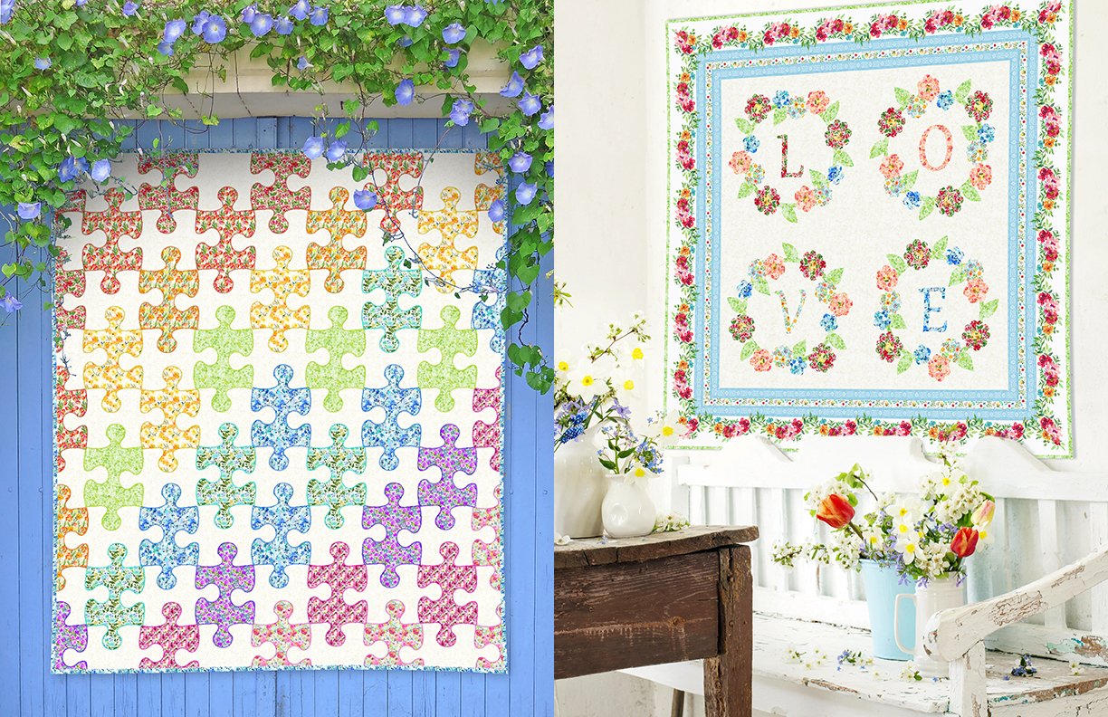 In The Beginning Fabrics | Jason Yenter | Charming Floral Quilts | Contains 6 Quilt Patterns