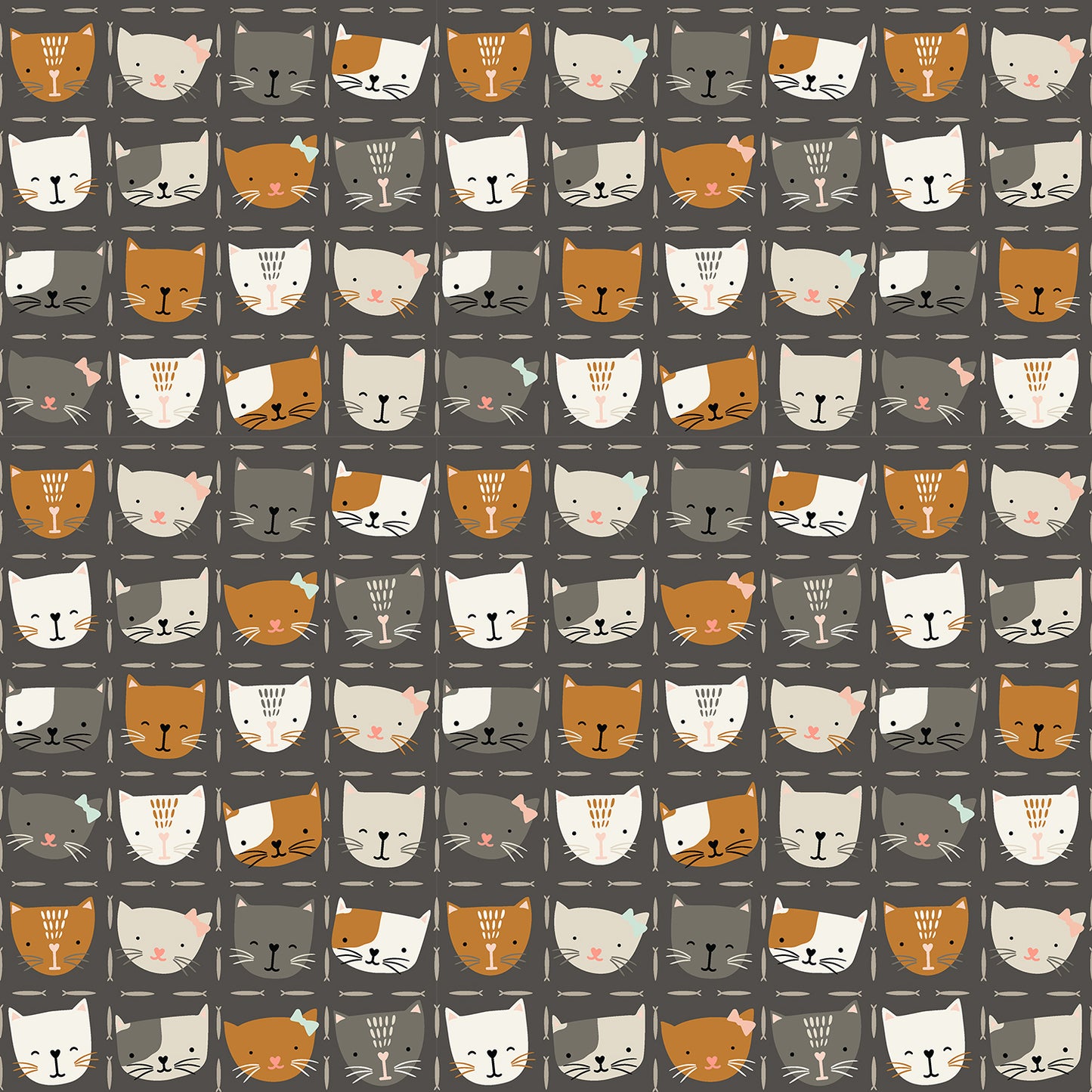 Cotton + Steel | Sazerelli Designs | Kitty Kats | Kitty Kat Kuties | SD100-CA3