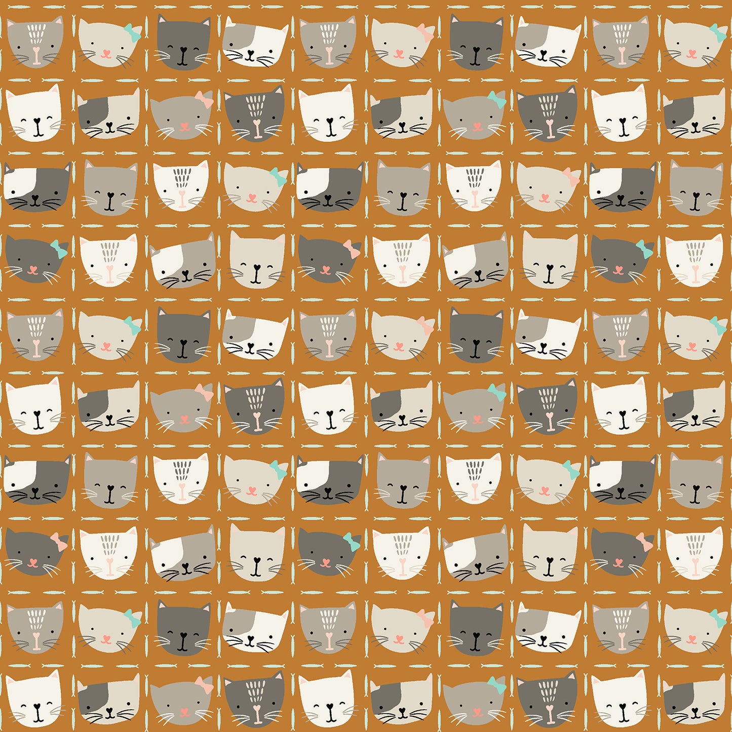 Cotton + Steel | Sazerelli Designs | Kitty Kats | Kitty Kat Kuties | SD100-SM2