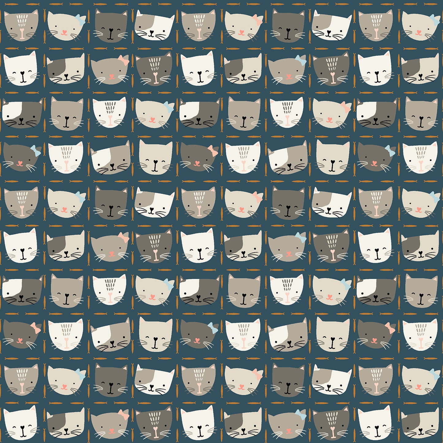Cotton + Steel | Sazerelli Designs | Kitty Kats | Kitty Kat Kuties | SD100-TA1