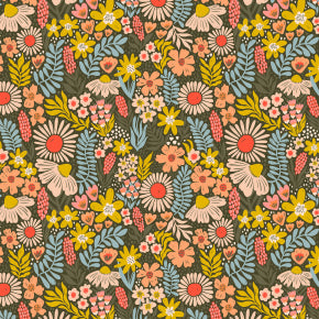 Cotton + Steel | Petals In The Sun | Where The Flowers Grow - Earth