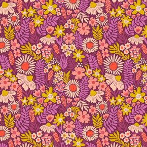 Cotton + Steel | Petals In The Sun | Where The Flowers Grow - Luscious