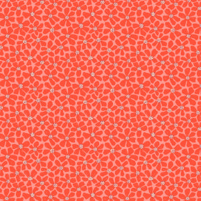 Cotton + Steel | Petals In The Sun | Let Us Live Like Flowers - Blushing Red