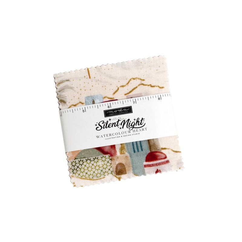 Moda | Watercolour Hearts | Silent Night | Charm Pack