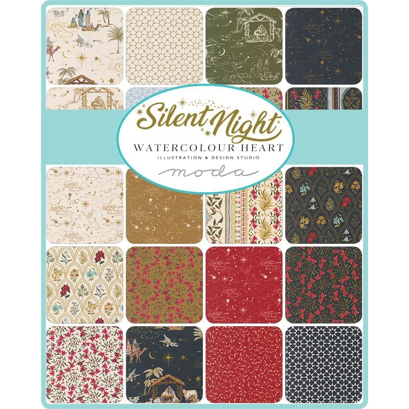 Moda | Watercolour Hearts | Silent Night | Charm Pack