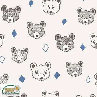 Stof Fabrics | Avalana Jersey | Teddy bear heads | 60"