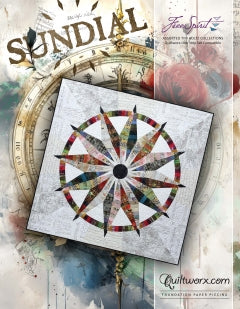 Quilt Kit | Sundial KIT | Featuring Tim Holtz Fabrics | Quiltworx | Foundation Paper Piecing