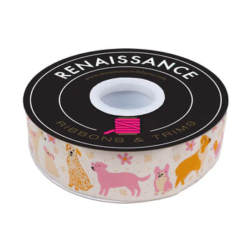 Ribbon | Dog Medley | 1-1/2" width | Dog Park by Sarah Watts
