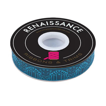 Ribbon | Frenchie | 7/8" width | Dog Park by Sarah Watts