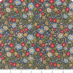 Moda | The HenHouse | Gingiber | Small Floral | Cobalt