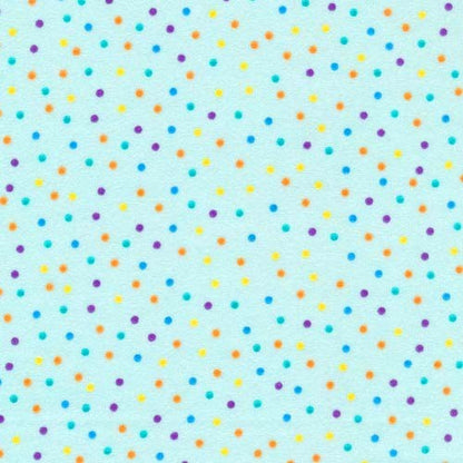 Fabri-Quilt, Inc. | Fluffy Flannel Dots | Turquoise