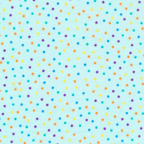 Fabri-Quilt, Inc. | Fluffy Flannel Dots | Turquoise