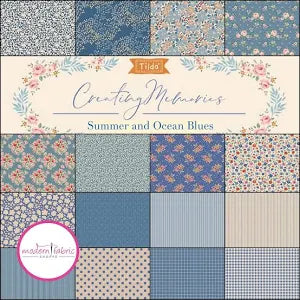 Tilda  | Creating Memories  | Summer and Ocean Blues  | 5" Charm Pack