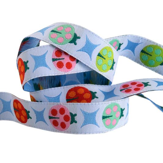 Ribbon | Painted Ladies on White | Tula Pink | 5/8"