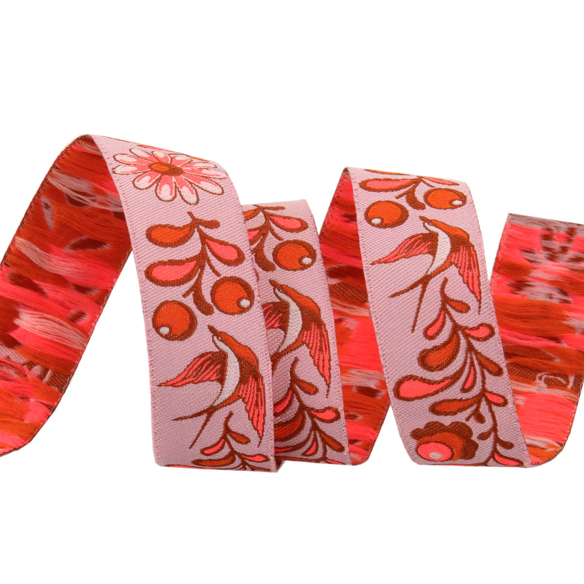 Ribbon | Birds & Bees Spirit | Pink 7/8" | Tula Pink | Cosmic