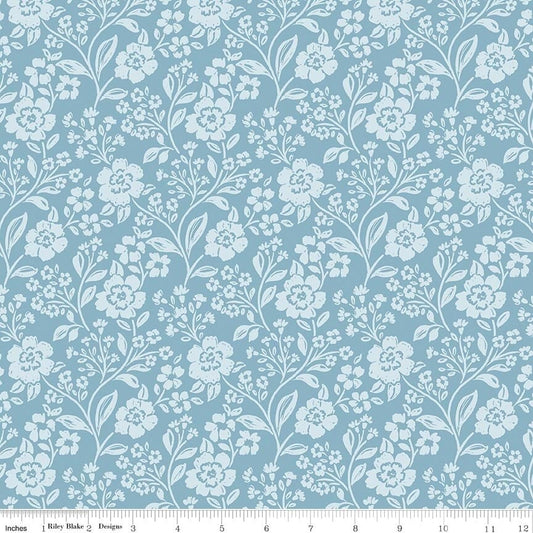 Riley Blake | Sweet Cotton Tales | Trailing Blossoms | Blue