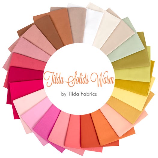 Tilda | Solids | Warm | Fat Quarter Bundle | 25PC