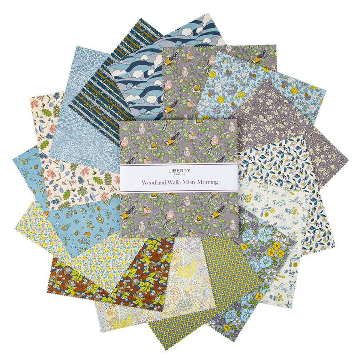 Liberty Fabrics Woodland Walk: Misty Morning Fat Quarter Bundle (15)