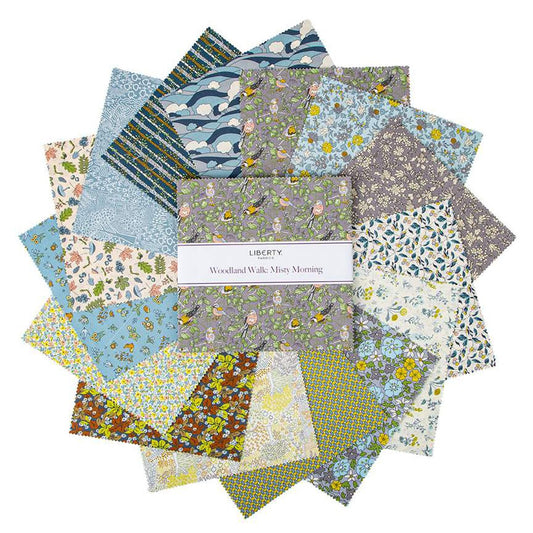Liberty Fabrics Woodland Walk: Misty Morning Fat Quarter Bundle (15)