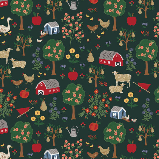 Farmhouse Evergreen Home Sweet Home fabric by Rifle Paper Co.