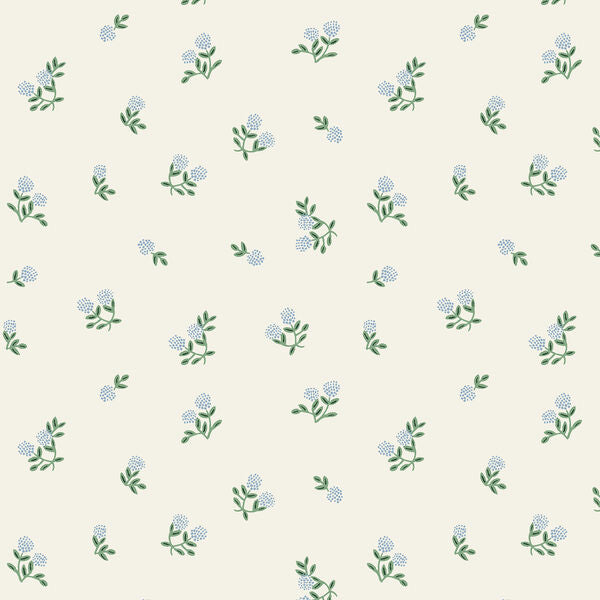 Ditsy Hydrangea Cream Home Sweet Home fabric by Rifle Paper Co.