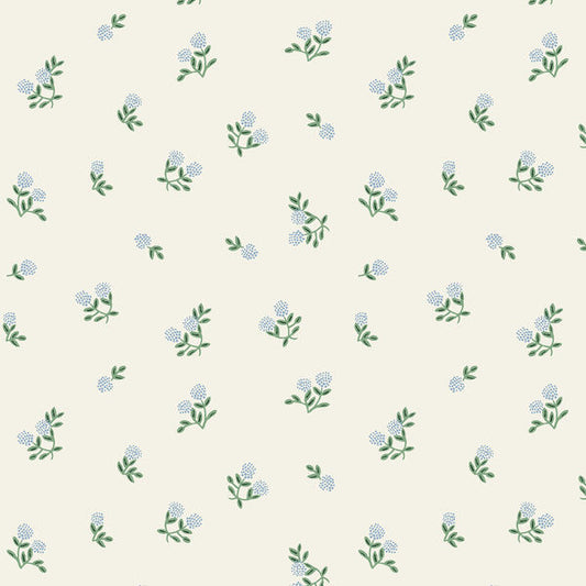 Ditsy Hydrangea Cream Home Sweet Home fabric by Rifle Paper Co.